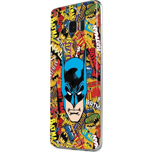 DC Comics Batman Mask Vintage Pattern Galaxy S8 Plus Skin