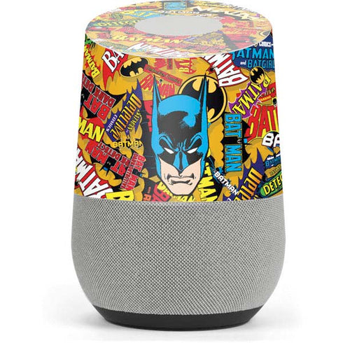 DC Comics Batman Mask Vintage Pattern Google Home Skin