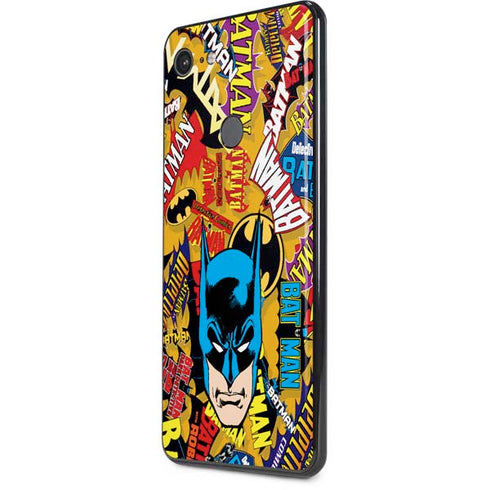 DC Comics Batman Mask Vintage Pattern Google Pixel 3 XL Skin
