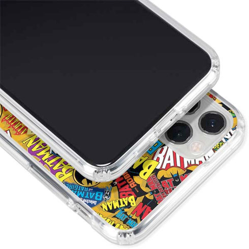 DC Comics Batman Mask Vintage Pattern iPhone 11 Pro Clear Case