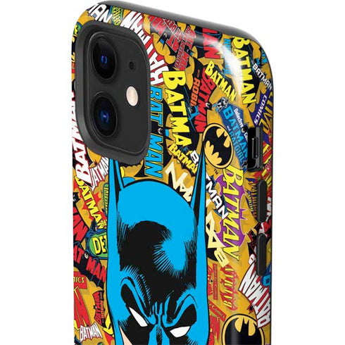 DC Comics Batman Mask Vintage Pattern iPhone 12 Impact Case