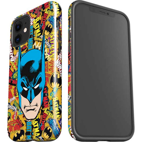 DC Comics Batman Mask Vintage Pattern iPhone 12 Impact Case