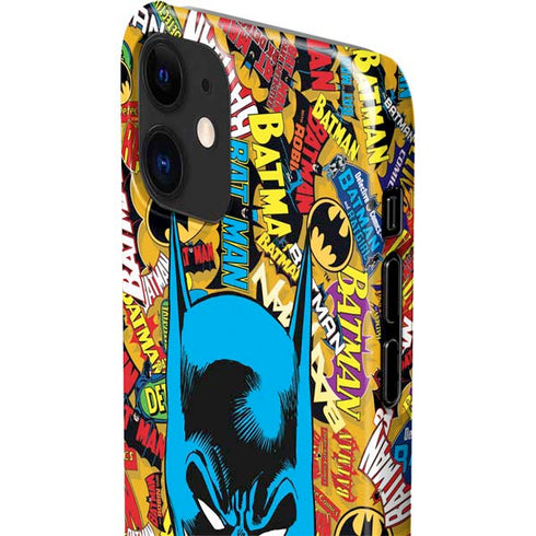 DC Comics Batman Mask Vintage Pattern iPhone 12 Mini Lite Case