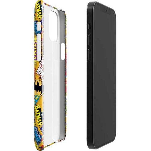 DC Comics Batman Mask Vintage Pattern iPhone 12 Mini Lite Case