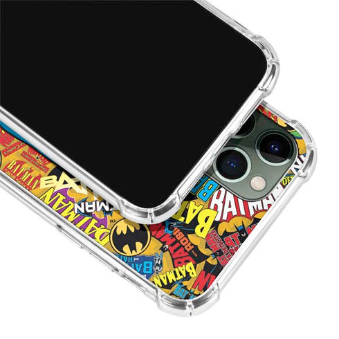 DC Comics Batman Mask Vintage Pattern iPhone 12 Pro Clear Case