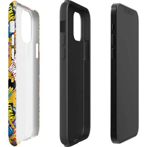 DC Comics Batman Mask Vintage Pattern iPhone 12 Pro Impact Case
