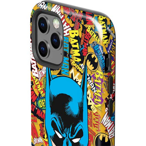 DC Comics Batman Mask Vintage Pattern iPhone 12 Pro Max Impact Case