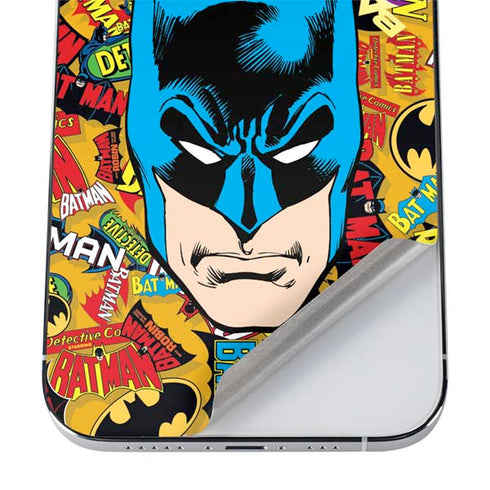 DC Comics Batman Mask Vintage Pattern iPhone 12 Pro Skin
