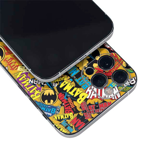DC Comics Batman Mask Vintage Pattern iPhone 12 Pro Skin