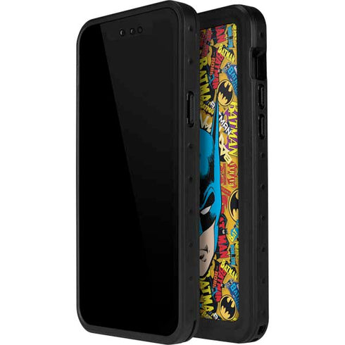 DC Comics Batman Mask Vintage Pattern iPhone 12 Pro Waterproof Case