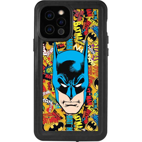 DC Comics Batman Mask Vintage Pattern iPhone 12 Pro Waterproof Case