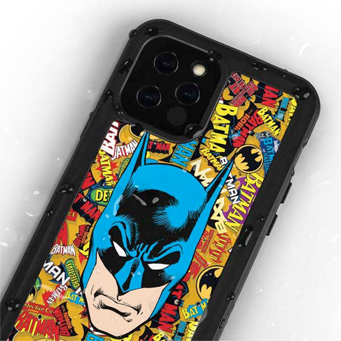 DC Comics Batman Mask Vintage Pattern iPhone 12 Pro Waterproof Case