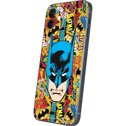 DC Comics Batman Mask Vintage Pattern iPhone 12 Skin