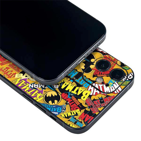 DC Comics Batman Mask Vintage Pattern iPhone 12 Skin