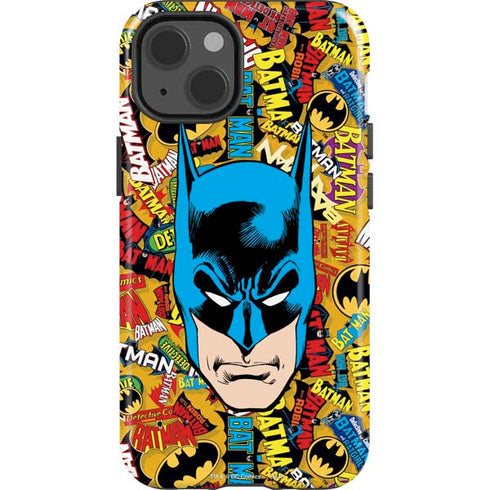 DC Comics Batman Mask Vintage Pattern iPhone 13 Impact Case