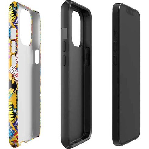 DC Comics Batman Mask Vintage Pattern iPhone 13 Pro Max Impact Case