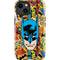 DC Comics Batman Mask Vintage Pattern iPhone 14 Plus Impact Case