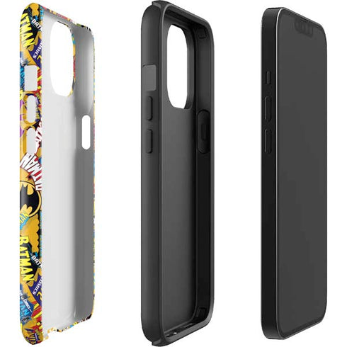 DC Comics Batman Mask Vintage Pattern iPhone 14 Impact Case