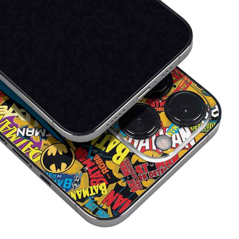 DC Comics Batman Mask Vintage Pattern iPhone 14 Pro Max Skin