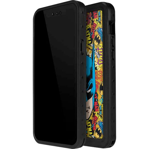 DC Comics Batman Mask Vintage Pattern iPhone 14 Pro Max Waterproof Case