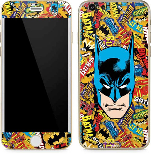 DC Comics Batman Mask Vintage Pattern iPhone 6/6s Skin