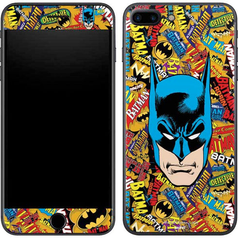 DC Comics Batman Mask Vintage Pattern iPhone 7 Plus Skin