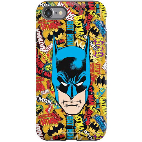 DC Comics Batman Mask Vintage Pattern iPhone SE (2nd & 3rd Gen) Pro Case