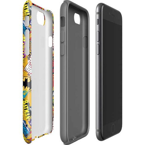 DC Comics Batman Mask Vintage Pattern iPhone SE (2nd & 3rd Gen) Pro Case