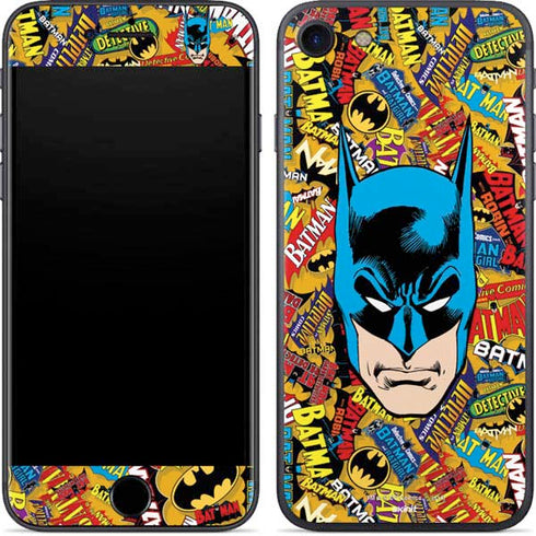 DC Comics Batman Mask Vintage Pattern iPhone SE (2nd & 3rd Gen) Skin