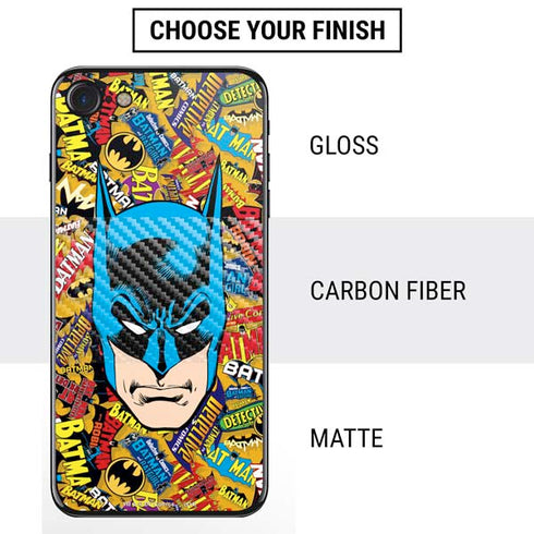 DC Comics Batman Mask Vintage Pattern iPhone SE (2nd & 3rd Gen) Skin