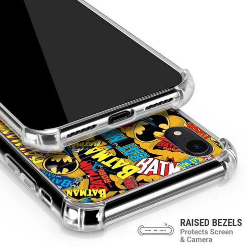 DC Comics Batman Mask Vintage Pattern iPhone XR Clear Case