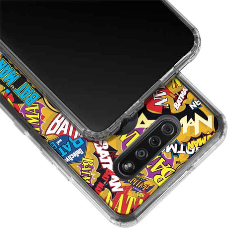 DC Comics Batman Mask Vintage Pattern LG K51/Q51 Clear Case