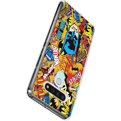 DC Comics Batman Mask Vintage Pattern LG Stylo 6 Clear Case