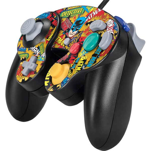 DC Comics Batman Mask Vintage Pattern Nintendo GameCube Controller Skin