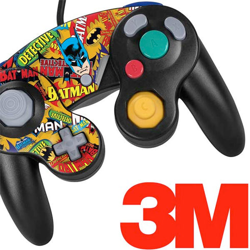 DC Comics Batman Mask Vintage Pattern Nintendo GameCube Controller Skin
