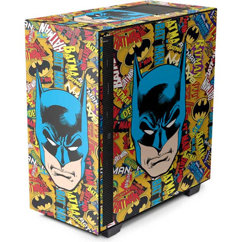 DC Comics Batman Mask Vintage Pattern NZXT H510 Compact ATX Mid-Tower Case Skin