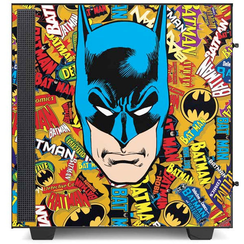 DC Comics Batman Mask Vintage Pattern NZXT H510 Compact ATX Mid-Tower Case Skin