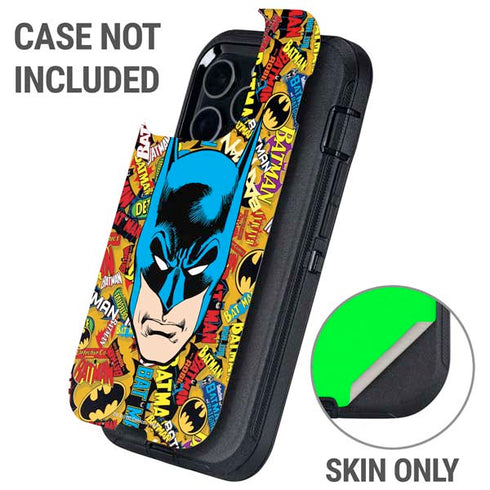 DC Comics Batman Mask Vintage Pattern Otterbox Defender iPhone Skin