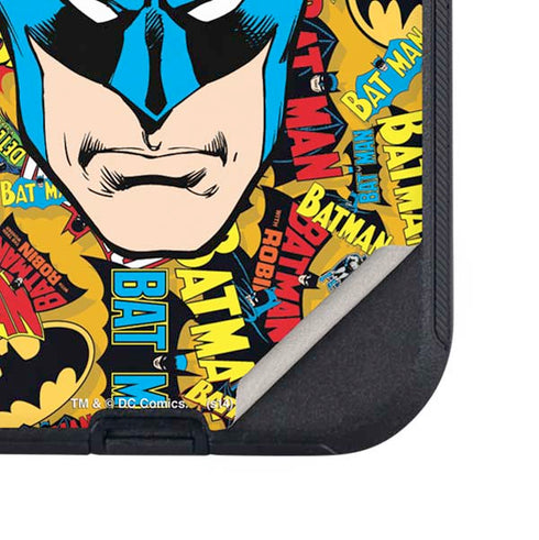 DC Comics Batman Mask Vintage Pattern Otterbox Defender iPhone Skin