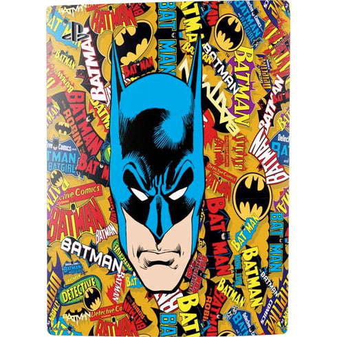 DC Comics Batman Mask Vintage Pattern PS5 Console Skin