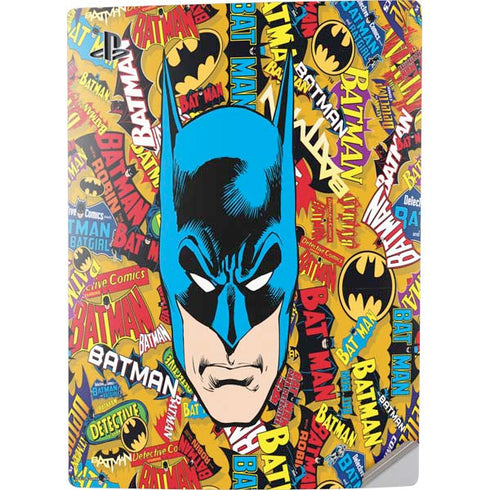 DC Comics Batman Mask Vintage Pattern PS5 Digital Edition Console Skin