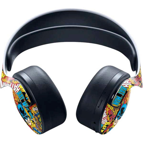 DC Comics Batman Mask Vintage Pattern PULSE 3D Wireless Headset for PS5 Skin
