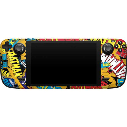 DC Comics Batman Mask Vintage Pattern Steam Deck Handheld Gaming Computer Skin