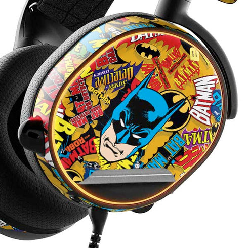 DC Comics Batman Mask Vintage Pattern SteelSeries Arctis 3 Skin