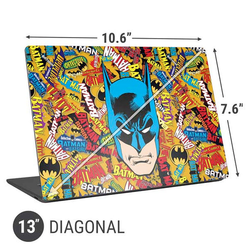 DC Comics Batman Mask Vintage Pattern Universal Laptop 13in (10.6 x 7.6in) Skin