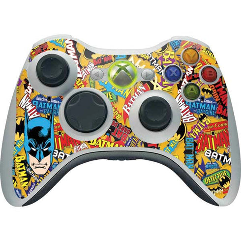 DC Comics Batman Mask Vintage Pattern Xbox 360 Wireless Controller Skin