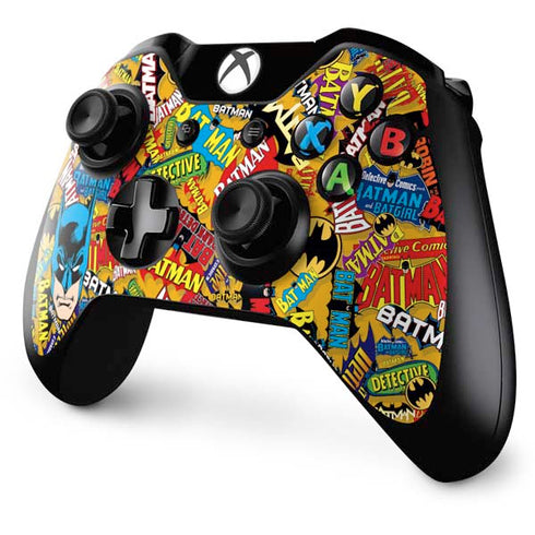 DC Comics Batman Mask Vintage Pattern Xbox One Controller Skin