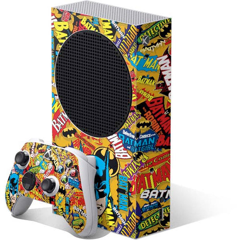DC Comics Batman Mask Vintage Pattern Xbox Series S Skins