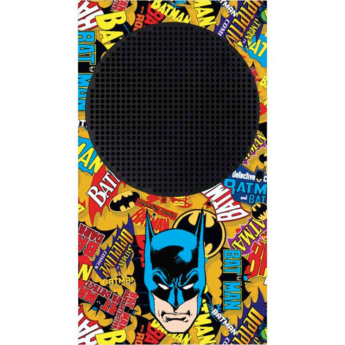 DC Comics Batman Mask Vintage Pattern Xbox Series S Skins