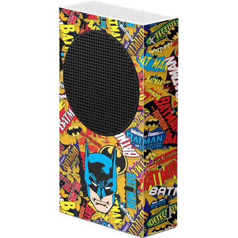 DC Comics Batman Mask Vintage Pattern Xbox Series S Console Skin